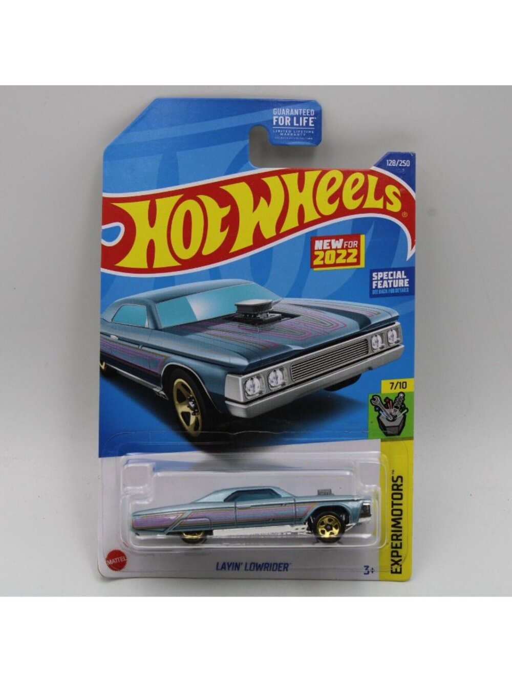Hot Wheels Layin' Lowrider Blue Experimotors 7/10 128/250 New For 2022
